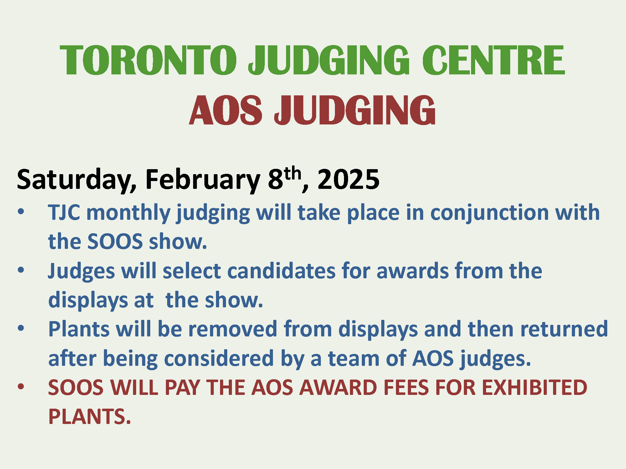 toronto judging data