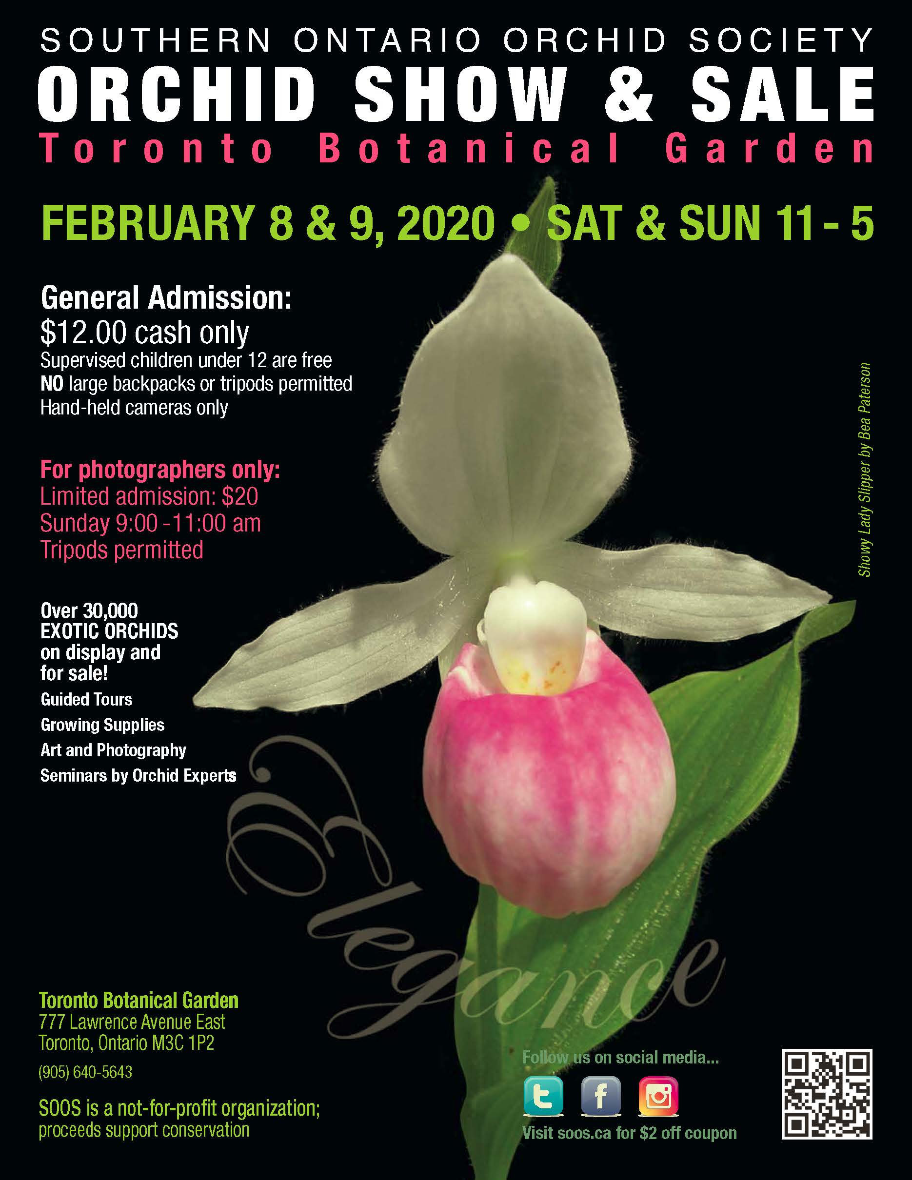 Southern Ontario Orchid Society SOOS Annual Show and Sales